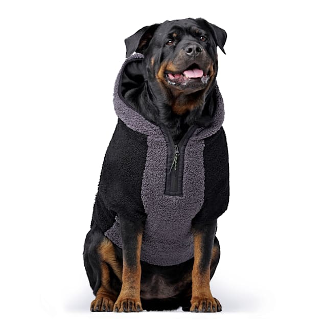 Canada Pooch Cool Factor Dog Hoodie Black and Grey Size 8, 3X-Small - Carousel image #1
