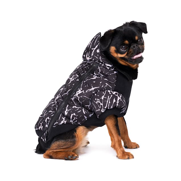 Canada Pooch Prism Dog Puffer Black Crackle Size 8, 3X-Small - Carousel image #1
