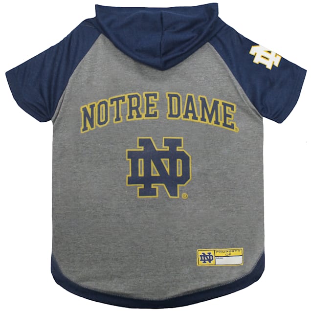 Pets First Notre Dame Dog Hoodie Tee X Small Petco