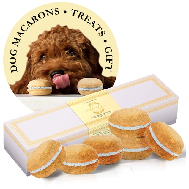 Bonne et Filou All-Natural Handmade Vanilla Macaron Dog Treats, 6 oz. - Carousel image #1