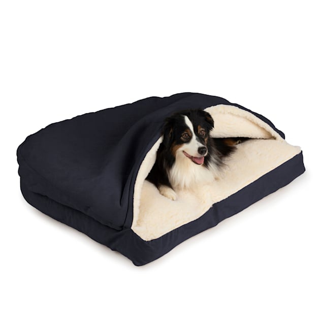 Snoozer Rectangle Poly Cotton Cozy Cave for Dogs, 50" L X 35" W X 8" H