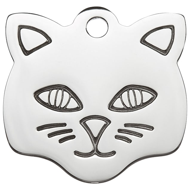 GoTags Personalized Stainless Steel Cat and Mouse Pet ID Tag with Engravement on Both Sides for Dogs and Cats Cat Regular Petco