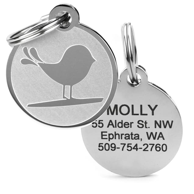 GoTags Personalized Bird Pet ID Tag for Dogs and Cats with Custom