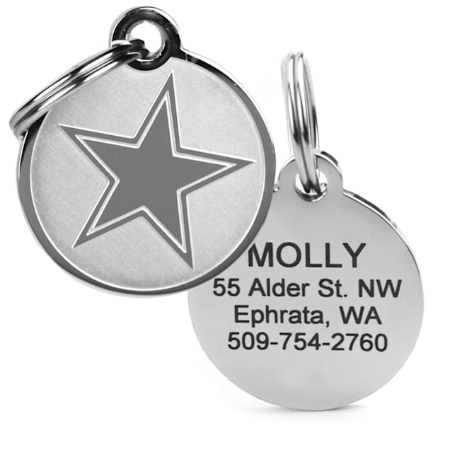 GoTags Personalized Star Pet ID Tag for Dogs and Cats with Custom