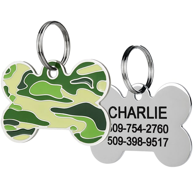 Personalized camo dog new arrivals tag