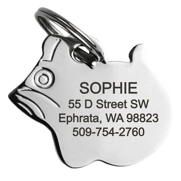 GoTags Personalized Mouse Shaped Stainless Steel Pet ID Tag with Engravement on Both Sides - Carousel image #1