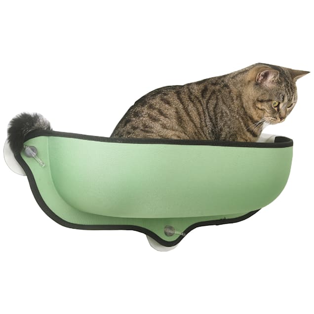 Pet Life Green Gravity Lounge Suction Cup Kitty Cat Lounger and