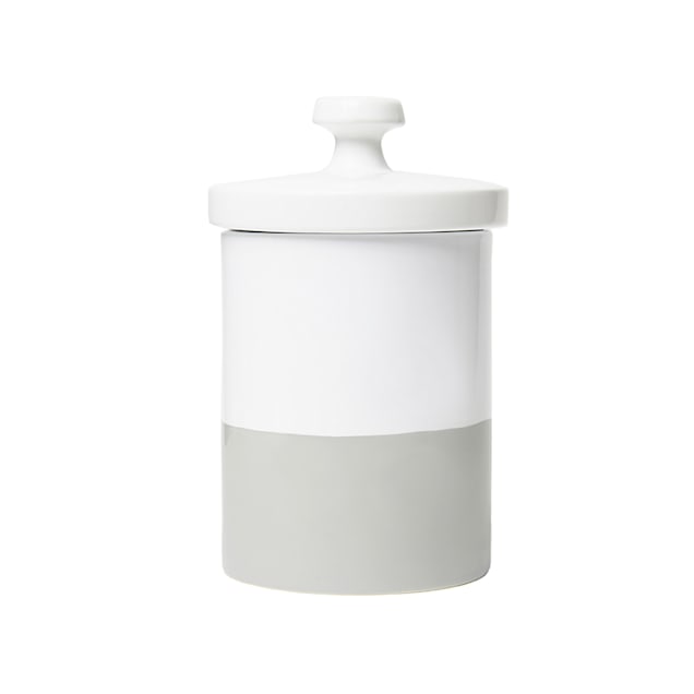 Waggo Light Grey Dipper Dog Treat Jar - Carousel image #1