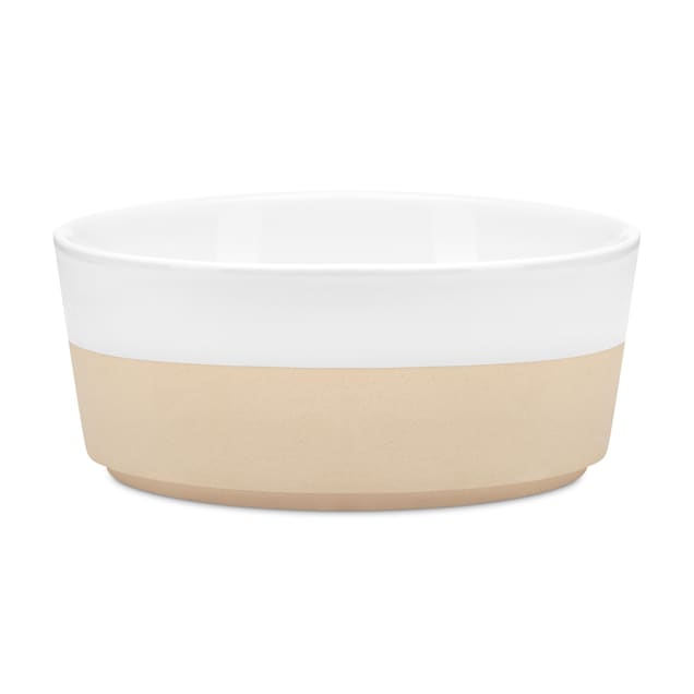 White dog bowl ceramic hotsell