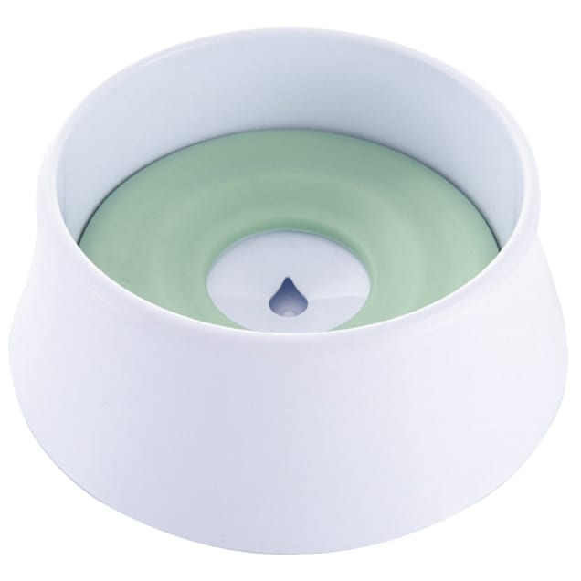 Pet Life Green 'Pud-Guard' Anti-Spill Floating Water and Food Dog Bowl, 3.5 Cups - Carousel image #1