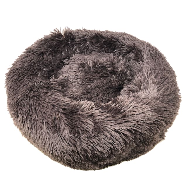 Pet Life Brown 'Nestler' High-Grade Plush and Soft Rounded Dog Bed, 19.68" L X 19.68" W - Carousel image #1