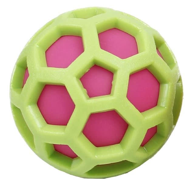 Pet Life Green 'DNA Bark' TPR and Nylon Durable Rounded Squeaking Dog Toy, X-Small - Carousel image #1