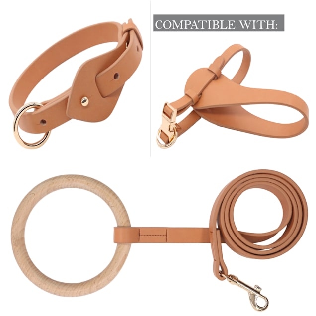 Designer-Inspired Adjustable Dog Collar & Lead Set - Luxury Brown