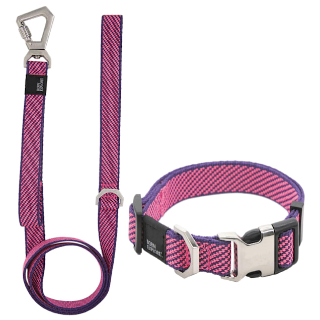 CBBPET Pink Dog Collar,Cute Dog Collar,Adjustable Nylon Outdoor Adventure  Pet Collar, Lightweight,2 Sizes