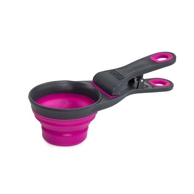 Dexas Fuchsia Collapsible KlipScoop for Dogs, .5 Cups - Carousel image #1