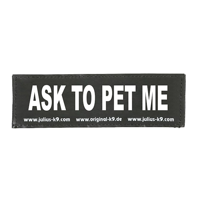 Julius-K9 Ask to Pet Me Dog Patch, Small