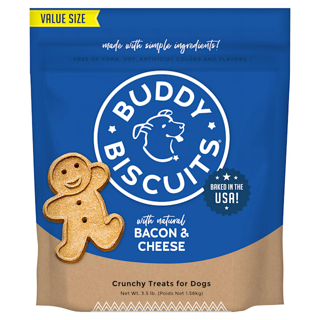 Buddy Biscuits Bacon & Cheese Oven Baked Dog Treats, 3.5 lbs. - Carousel image #1