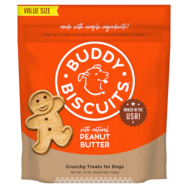 Buddy Biscuits Peanut Butter Oven Baked Dog Treats, 3.5 lbs. - Carousel image #1