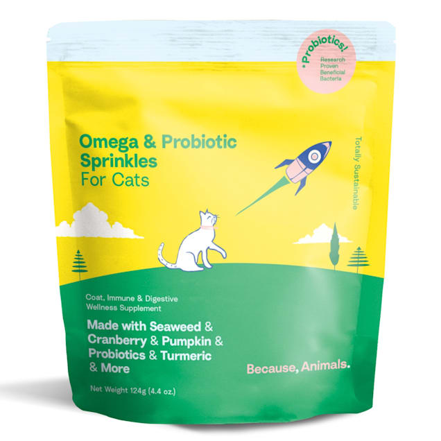 Because Animals Omega Probiotic Sprinkles For Cats 4 4 Oz Petco