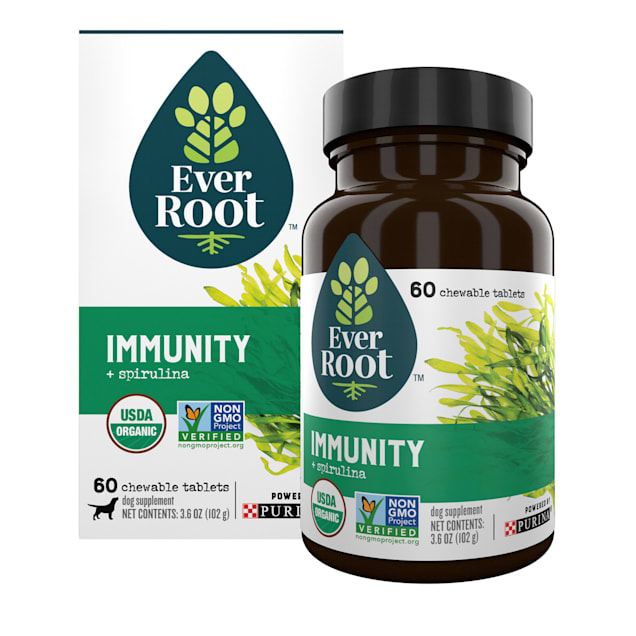 EverRoot Immunity Chewable Tablet with Spirulina & Antioxidants Dog Supplement by Purina, Count of 60 - Carousel image #1