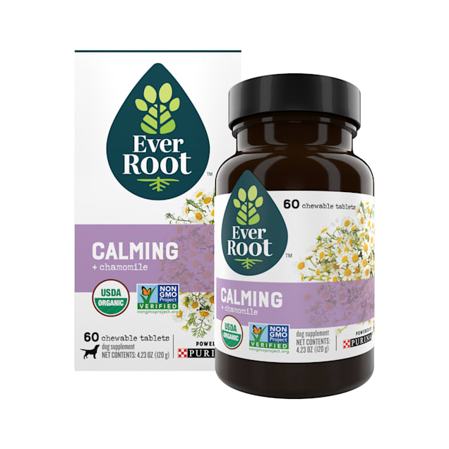 EverRoot Calming Chewable Tablet With Chamomile Dog Supplement for Anxiety Relief by Purina, Count of 60 - Carousel image #1