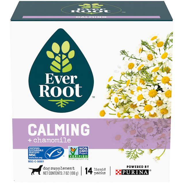 EverRoot Calming Liquid Pack with Chamomile Dog Supplement for Anxiety Relief by Purina, 0.5 oz., Count of 14 - Carousel image #1