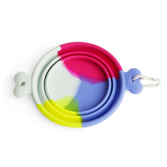 Youly Color Swirl Silicone Dog Bowl 3 Cups