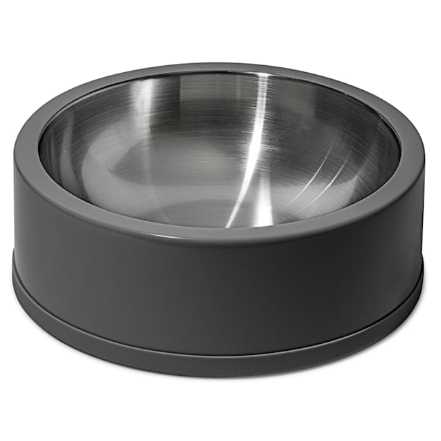 Wild One Black Stainless Steel Dog Bowl