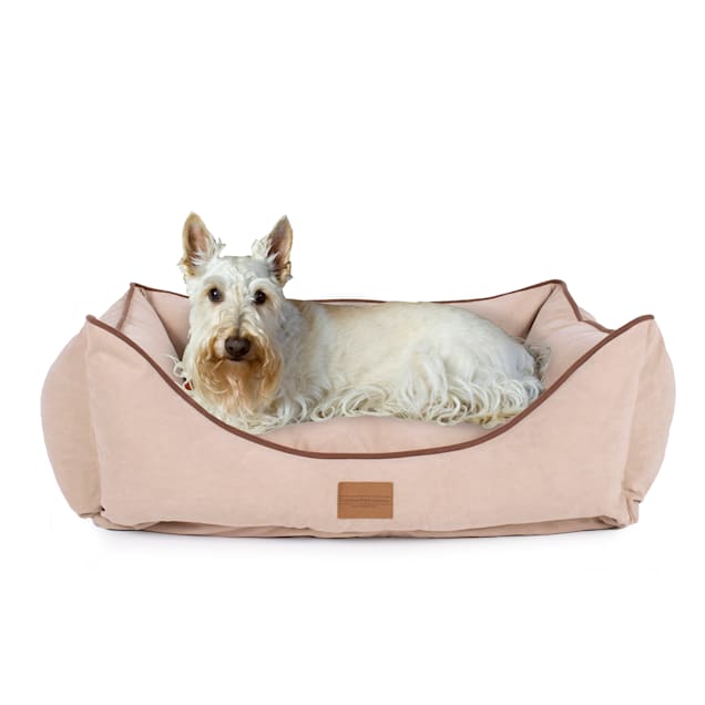 Carolina Pet Company Microfiber Low Profile Kuddler Dog Bed, 30" L X 24" W X 9" H, Linen - Carousel image #1