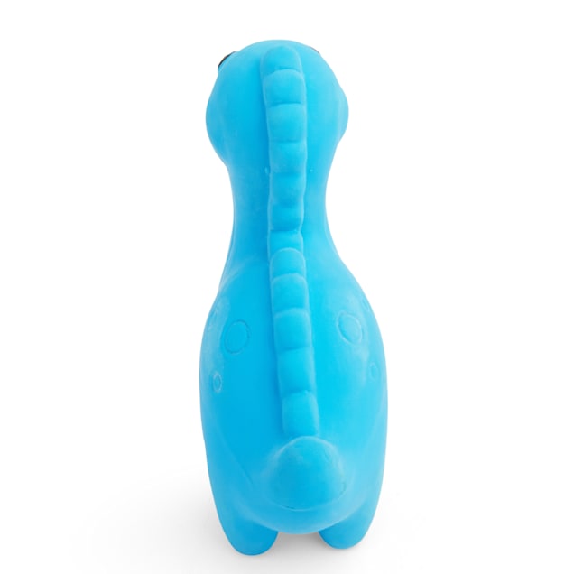 Leaps & Bounds Latex Dino Dog Toy, Blue, Small