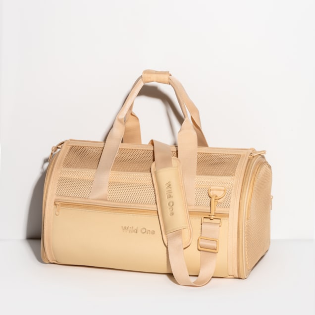 Wild One Tan TSA Travel Carrier for Dogs, 11" L X 17.5" W X 10" H - Carousel image #1
