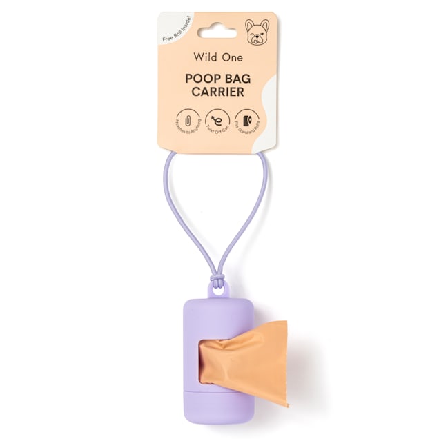 Lilac poop bag pouch