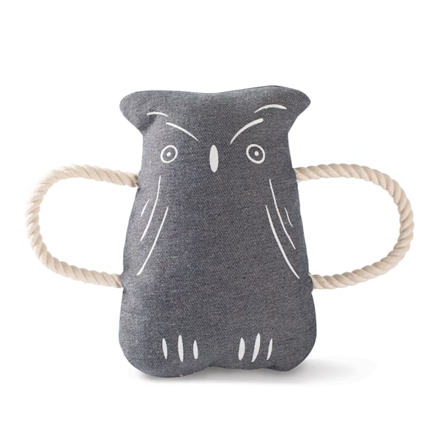 PetShop by Fringe Studio Owl Canvas Dog Toy, Small - Carousel image #1
