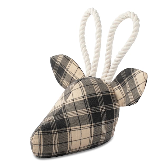 PetShop by Fringe Studio Plaid Deer Canvas Dog Toy, Medium - Carousel image #1