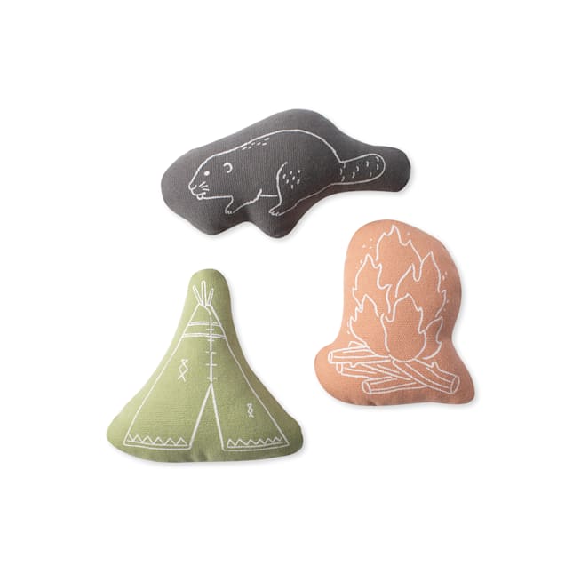 PetShop by Fringe Studio Camping Canvas Dog Toy Set, Small, Pack of 3 - Carousel image #1