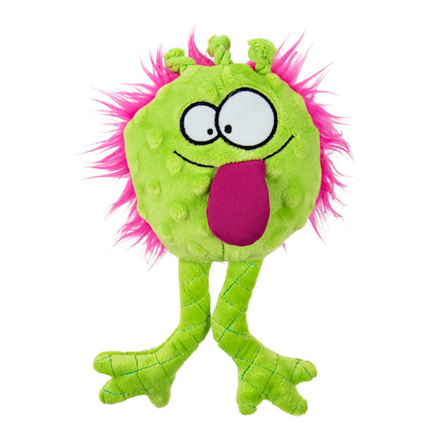 goDog Pink PlayClean Germs Lime Dog Toy, Small - Carousel image #1