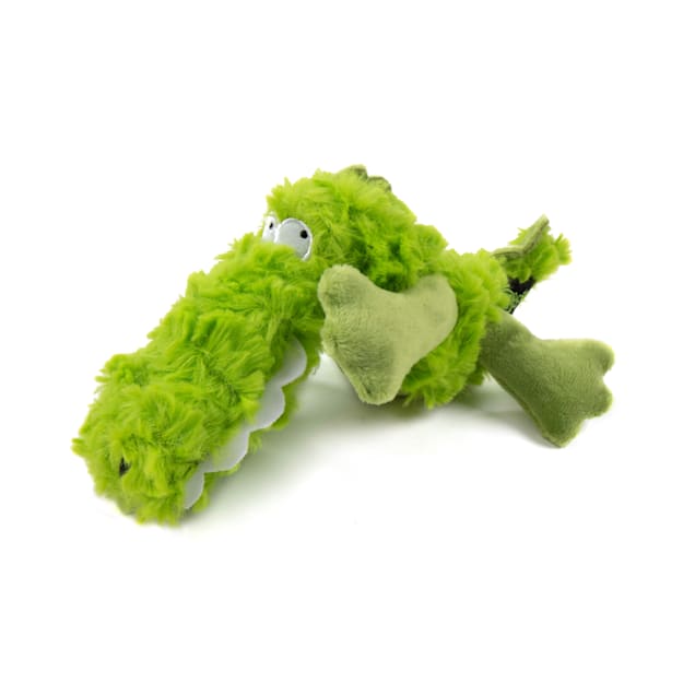 goDog Green PlayClean Gator Dog Toy, Small - Carousel image #1
