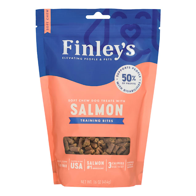 Finley's Salmon Recipe Soft Chew Training Bite Dog Treats, 16 oz. - Carousel image #1
