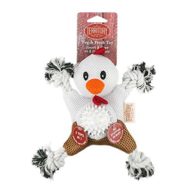 Territory Farm Friends Cow 2-in-1 Dog Toy, Medium - Carousel image #1