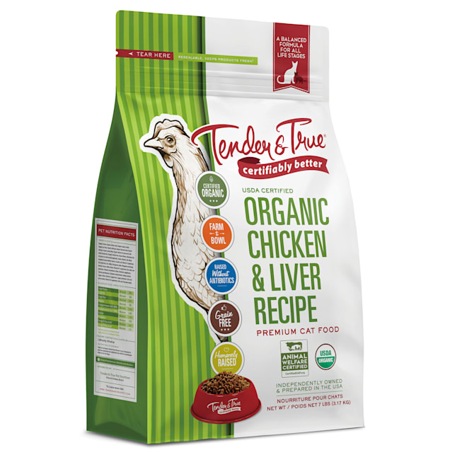 Tender & True Pet Nutrition Organic Chicken & Liver Recipe Dry Cat