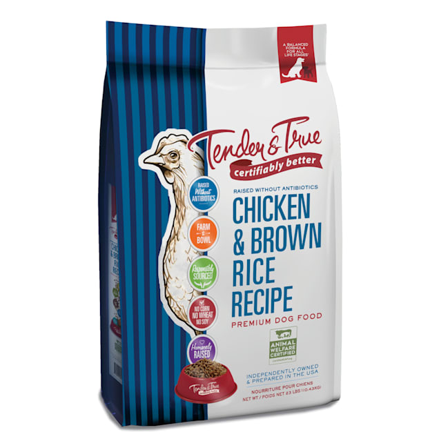 Tender & True Pet Nutrition Chicken & Brown Rice Recipe Dry Dog Food, 23 lbs. - Carousel image #1