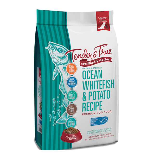 Tender & True Pet Nutrition Wild-Caught Whitefish & Potato Recipe Dry Dog Food, 23 lbs. - Carousel image #1