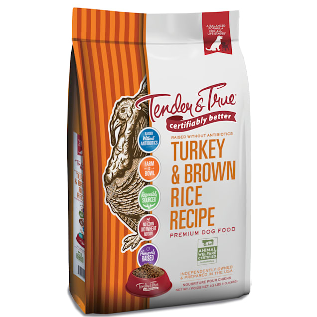 Tender & True Pet Nutrition Turkey & Brown Rice Recipe Dry Dog Food, 23 lbs.