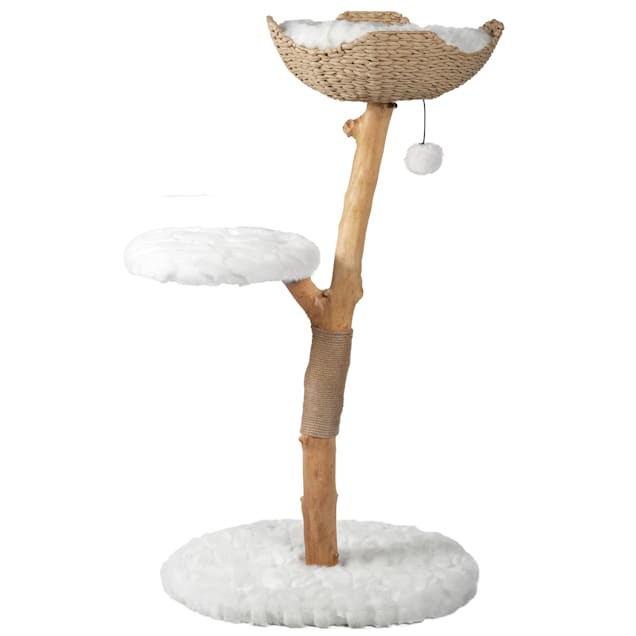 Mau Lifestyle White Uni Cat Tree, 43" H - Carousel image #1