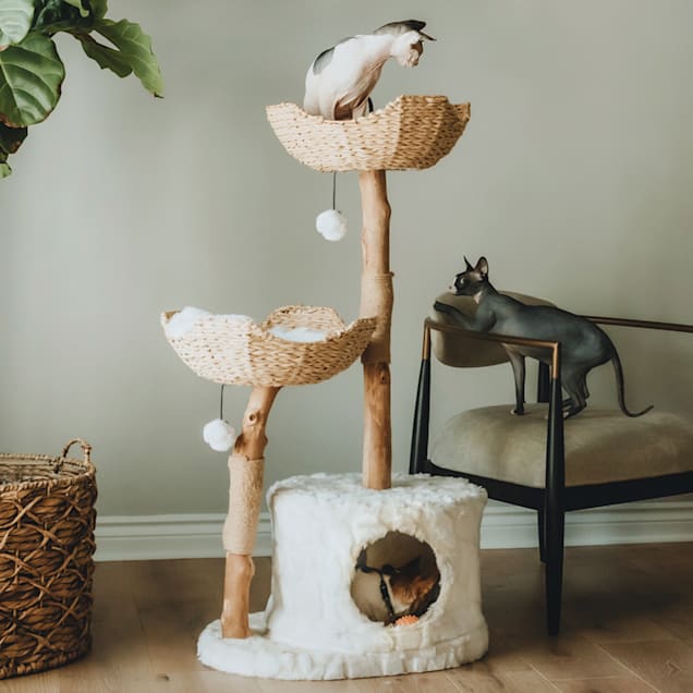Mau Lifestyle White Cento Cat Tree, 45.5" H Petco
