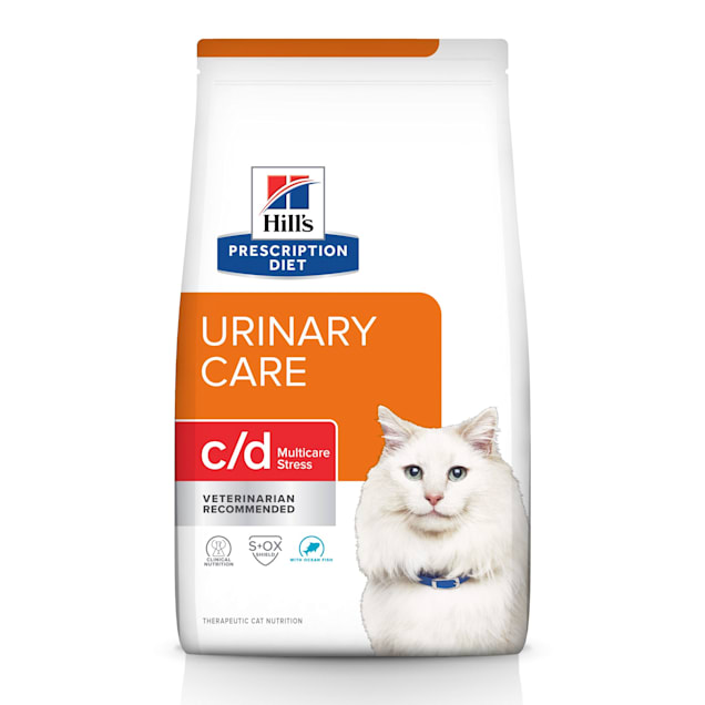 Hill's Prescription Diet c/d Multicare Stress Urinary Care with Ocean Fish Dry Cat Food, 17.6 lbs. - Carousel image #1