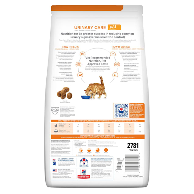 Prescription cat food best sale urinary crystals