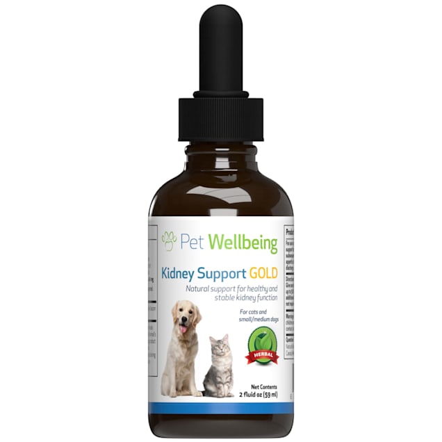 Pet Wellbeing Gold Natural Kidney Disease Support Supplement for Cats 2 fl. oz