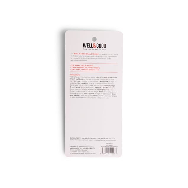 Well Good Dog Oral Feeding Syringe 0.3 fl. oz. Petco