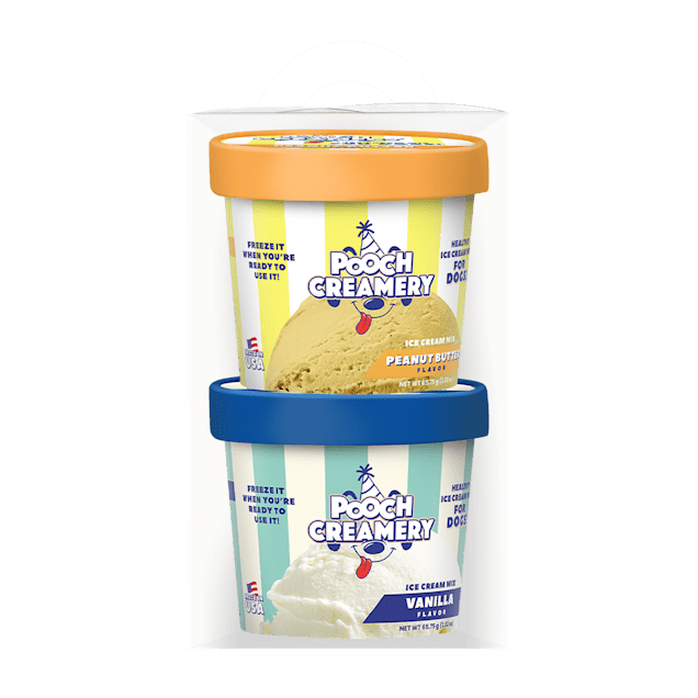 POOCH CREAMERY Peanut Butter Flavor Ice Cream Mix Dog Treat, 5.25-oz cup 